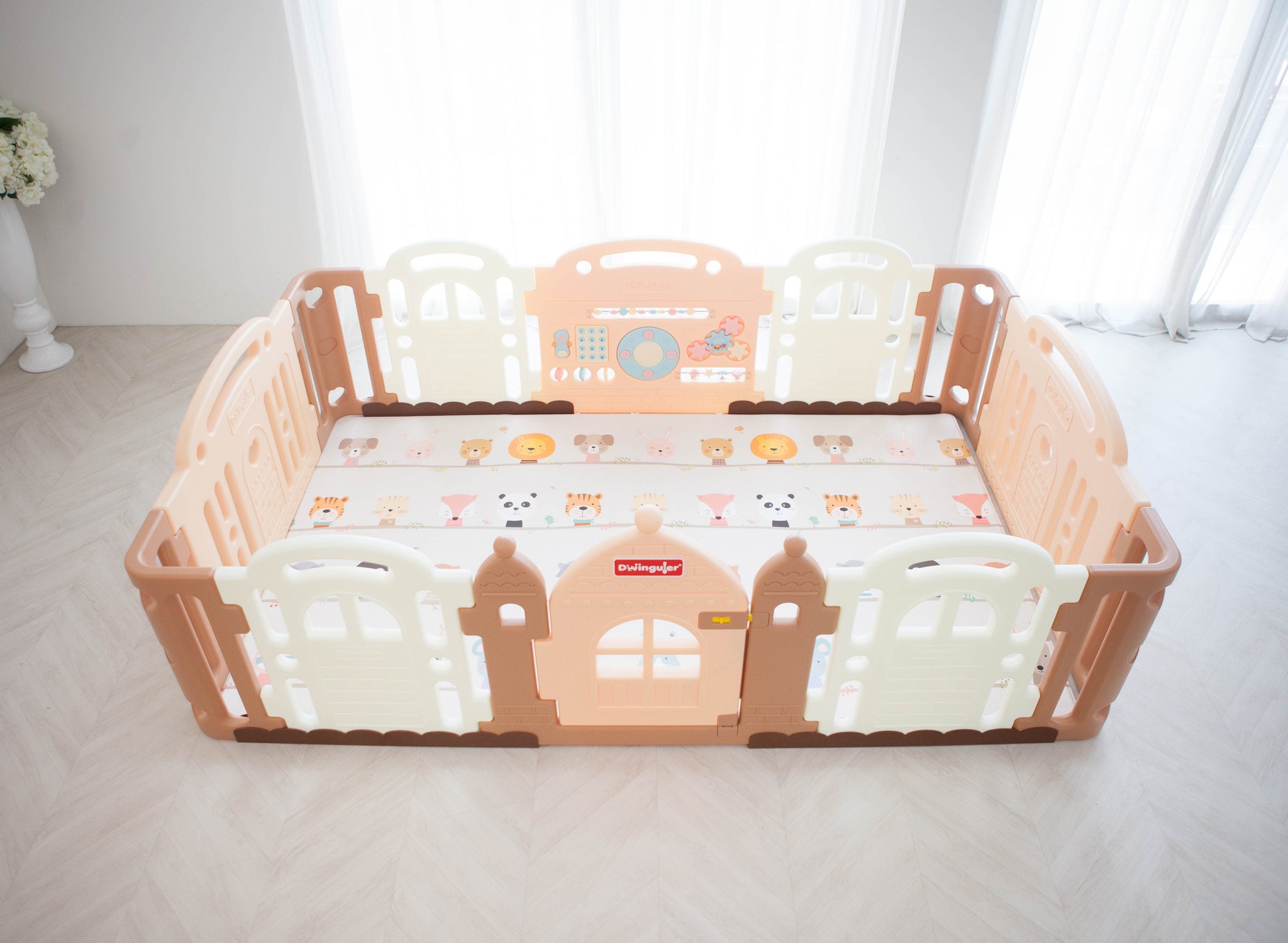 DWINGULER Castle Playpen- Caramel