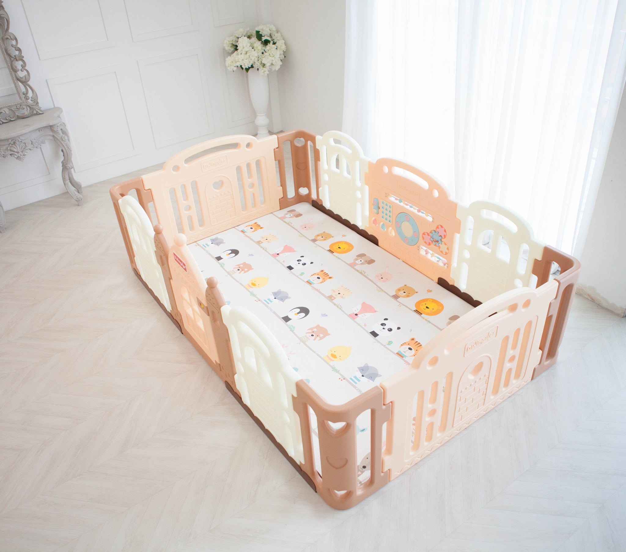 DWINGULER Castle Playpen- Caramel