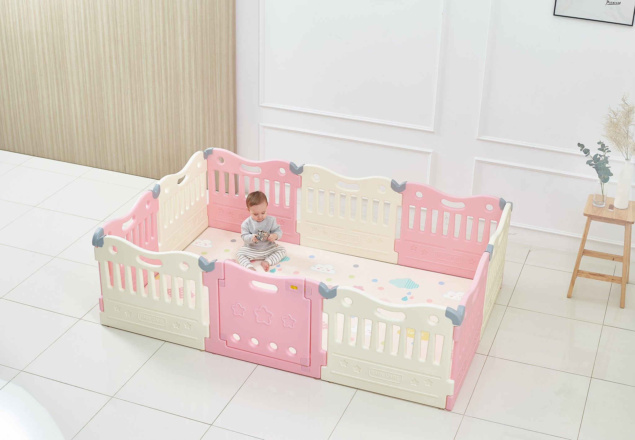 BABYCARE Playpen-Pink